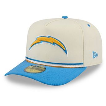 Men's New Era Cream/Powder Blue Los Angeles Chargers Vintage A-Frame 59FIFTY Fitted Hat