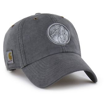 Men's Carhartt x '47 Charcoal Minnesota Timberwolves Clean Up Adjustable Hat