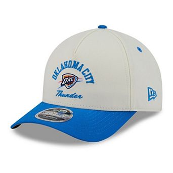 Men's New Era White/Blue Oklahoma City Thunder Arch 9FORTY A-Frame M-Crown Adjustable Hat
