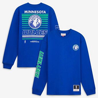 Youth Mitchell & Ness Royal Minnesota Timberwolves Triple Play Long Sleeve T-Shirt