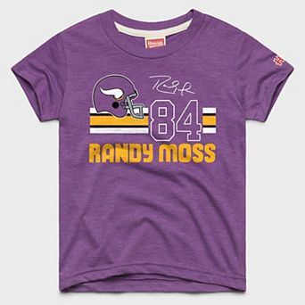 Youth Homage Randy Moss Purple Minnesota Vikings Remix Signature Tri-Blend T-Shirt