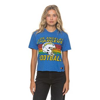 Women's Aviator Nation Powder Blue Los Angeles Chargers Boxy Boyfriend Tri-Blend T-Shirt