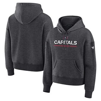 Women's Fanatics Charcoal Washington Capitals Authentic Pro Primary Pullover Hoodie