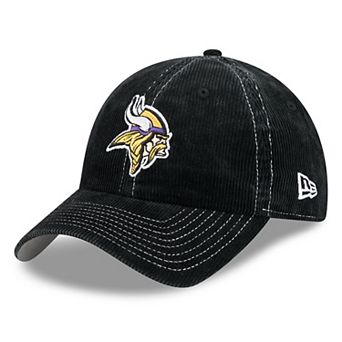Men's New Era Black Minnesota Vikings Corduroy Casual Classic Adjustable Hat