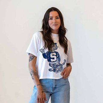 Women's Gameday Social White Penn State Nittany Lions Vault Mascot T-Shirt