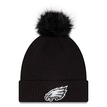 Women's New Era Black Philadelphia Eagles 2026 Salute To Service Cuffed Knit Hat with Pom