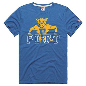 Unisex Homage Royal Pitt Panthers 1980 Logo Tri-Blend T-Shirt