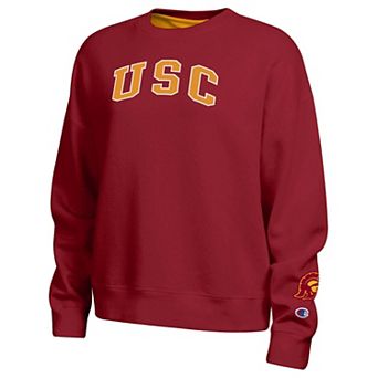 Women's Champion Cardinal USC Trojans Fleece Crew Sweatshirt