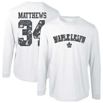 Men's Levelwear Auston Matthews White Toronto Maple Leafs Oscar Long Sleeve T-Shirt