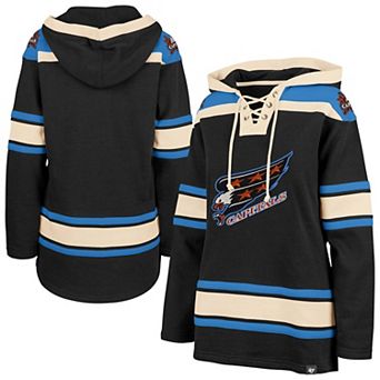 Women's '47 Black Washington Capitals Superior Lacer Pullover Hoodie