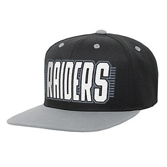 Youth Outerstuff Black/Silver Las Vegas Raiders Snapback Hat