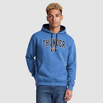 Men's Champion Blue Oklahoma City Thunder Contrast Liner Pullover Hoodie