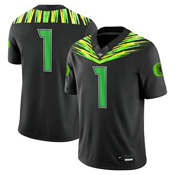 Men's Nike #1 Black Oregon Ducks Origin of Speed Game Jersey