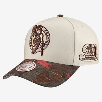 Unisex Mitchell & Ness Cream Boston Celtics Fall Pink Pro Snapback Hat
