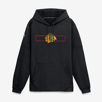 Men's Fanatics Black Chicago Blackhawks Authentic Pro Rink Fleece Pullover Hoodie