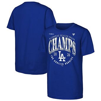 Youth Fanatics Royal Los Angeles Dodgers 2026 NL West Division Champions Locker Room T-Shirt