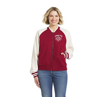 Women's WEAR by Erin Andrews Crimson Alabama Crimson Tide Raglan Full-Zip Jacket