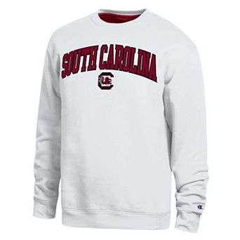 Men's Champion White South Carolina Gamecocks Arch Sweatshirt