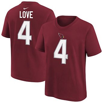 Youth Nike Jeremiyah Love Red Arizona Cardinals Name & Number T-Shirt