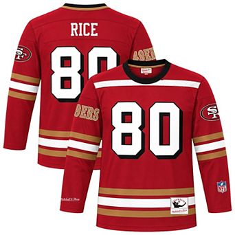 Men's Mitchell & Ness Jerry Rice Scarlet San Francisco 49ers Hockey Jersey
