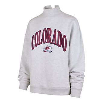 Women's '47 Gray Colorado Avalanche Vantage Mock Neck Fleece Sweatshirt