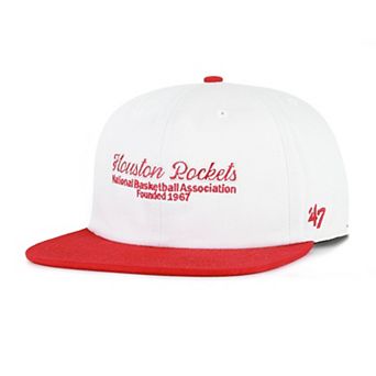 Men's '47 Cream Houston Rockets Script Stack Captain Snapback Hat