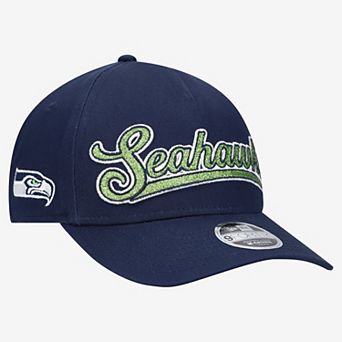 Girls Youth New Era College Navy Seattle Seahawks Glitz 9FORTY A-Frame Adjustable Hat