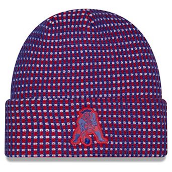 Men's New Era Royal New England Patriots 2026 Sideline Cold Weather Cuffed Knit Hat