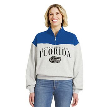 Women's WEAR by Erin Andrews Royal Florida Gators Colorblock Half-Zip Pullover