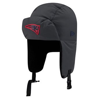 Men's New Era Charcoal New England Patriots 2026 Sideline Cold Weather Trapper Hat