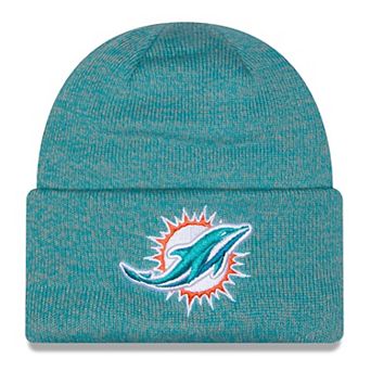 Youth New Era Aqua Miami Dolphins Marled Cuffed Knit Hat