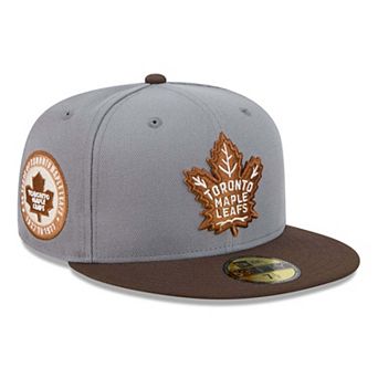 Men's New Era Charcoal/Brown Toronto Maple Leafs Wood Tones 59FIFTY Fitted Hat