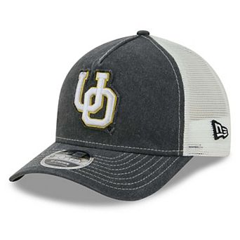 Unisex New Era Green Oregon Ducks Faded A-Frame 9FORTY Adjustable Trucker Hat