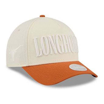 Women's New Era White/Texas Orange Texas Longhorns Tonal A-Frame 9FORTY Adjustable Hat