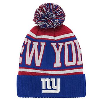 Preschool Outerstuff Royal New York Giants True Edge Cuffed Knit Hat with Pom