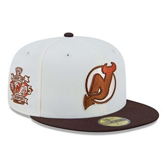 Men's New Era Cream New Jersey Devils Pumpkin Spice 59FIFTY Fitted Hat