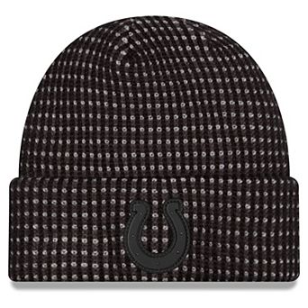 Men's New Era Black Indianapolis Colts 2026 Sideline Cold Weather Cuffed Knit Hat