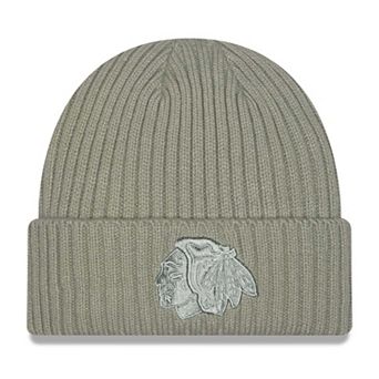 Men's New Era Sage Green Chicago Blackhawks Color Pack Cuffed Knit Hat
