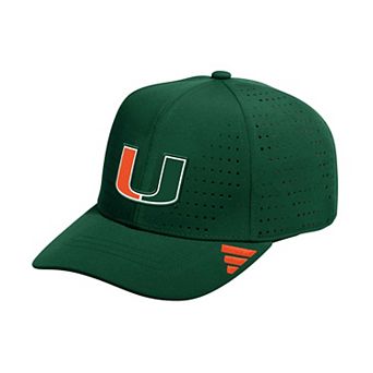 Men's adidas Green Miami Hurricanes Inline Adjustable Hat