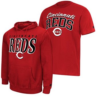 Men's Starter Red Cincinnati Reds Logo Hoodie & T-Shirt Combo Pack