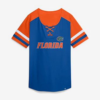 Women's Fanatics Royal Florida Gators Power Play Athena Lace-Up T-Shirt
