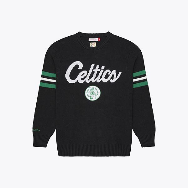 Men's Mitchell & Ness Black Boston Celtics Head Coach Sweater