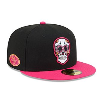 Men's New Era Black/Pink San Francisco 49ers Day Of The Dead 59FIFTY Fitted Hat