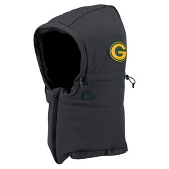 Men's New Era Charcoal Green Bay Packers 2026 Sideline Cold Weather Adjustable Quilted Hood