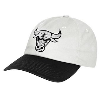 Girls Youth Outerstuff White Chicago Bulls Rhinestone Dad Cap Adjustable Hat
