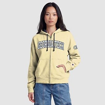 Women's Champion Gold Georgia Tech Yellow Jackets Arch Full-Zip Fleece Hoodie