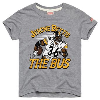 Youth Homage Jerome Bettis Pittsburgh Steelers Gray Retired Greats T-Shirt