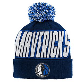 Youth Outerstuff Blue Dallas Mavericks Cuffed Knit Hat with Pom