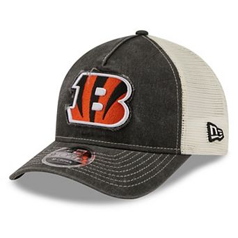 Men's New Era Black Cincinnati Bengals Fan 9FORTY A-Frame Trucker Adjustable Hat