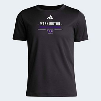 Youth adidas Black Washington Huskies AEROREADY Pre-Game T-Shirt